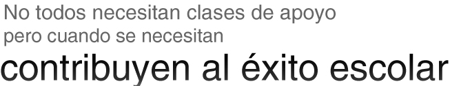 Las clases particulares contribuyen al éxito en las aulas