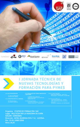Cartel Primera Jornada Técnica sobre Nuevas Tecnologías y Formación para Pymes