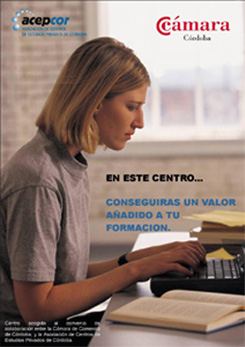 Cartel del Convenio entre la Cámara de Comercio de Córdoba y ACEPCOR